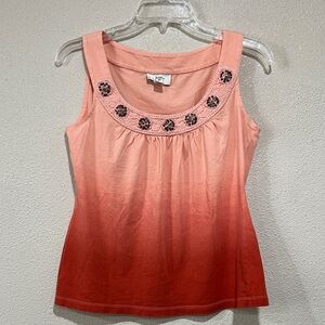 Ann Taylor Loft Peach Ombre Sleeveless Top